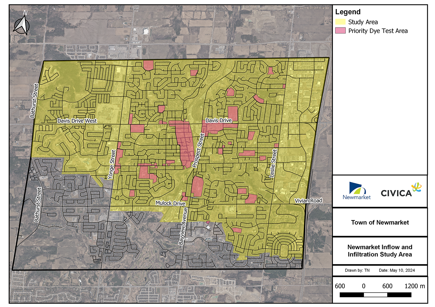 Map of Study Area for Fog and Dy Testing in Newmarket May 2021.png