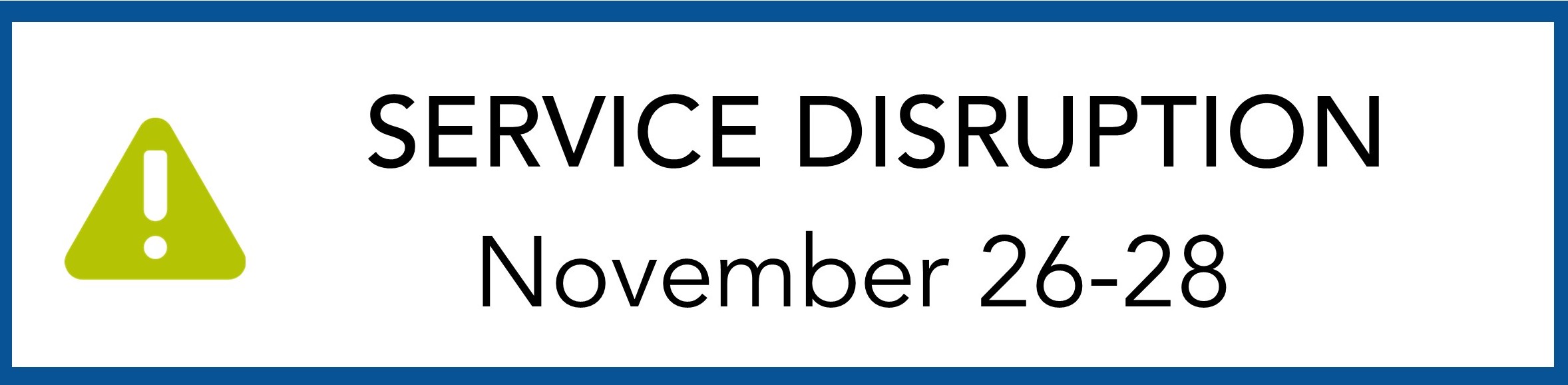 Notice of mapping and GIS service disruption