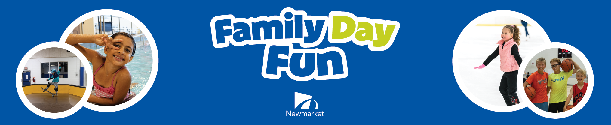 image that reads family day fun! Magna crentre and recreation youth centre and skate park