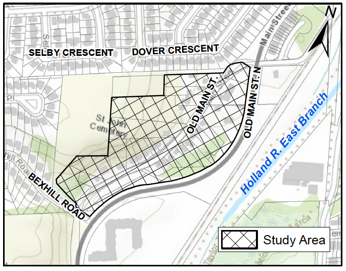 Map of Study Area - Old Main Street Tertiary Plan Area