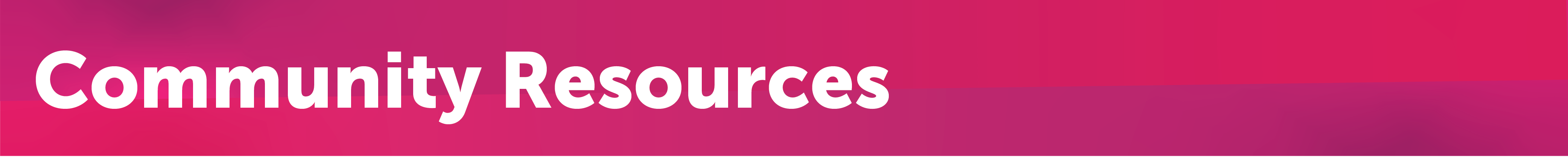 Community Resources banner