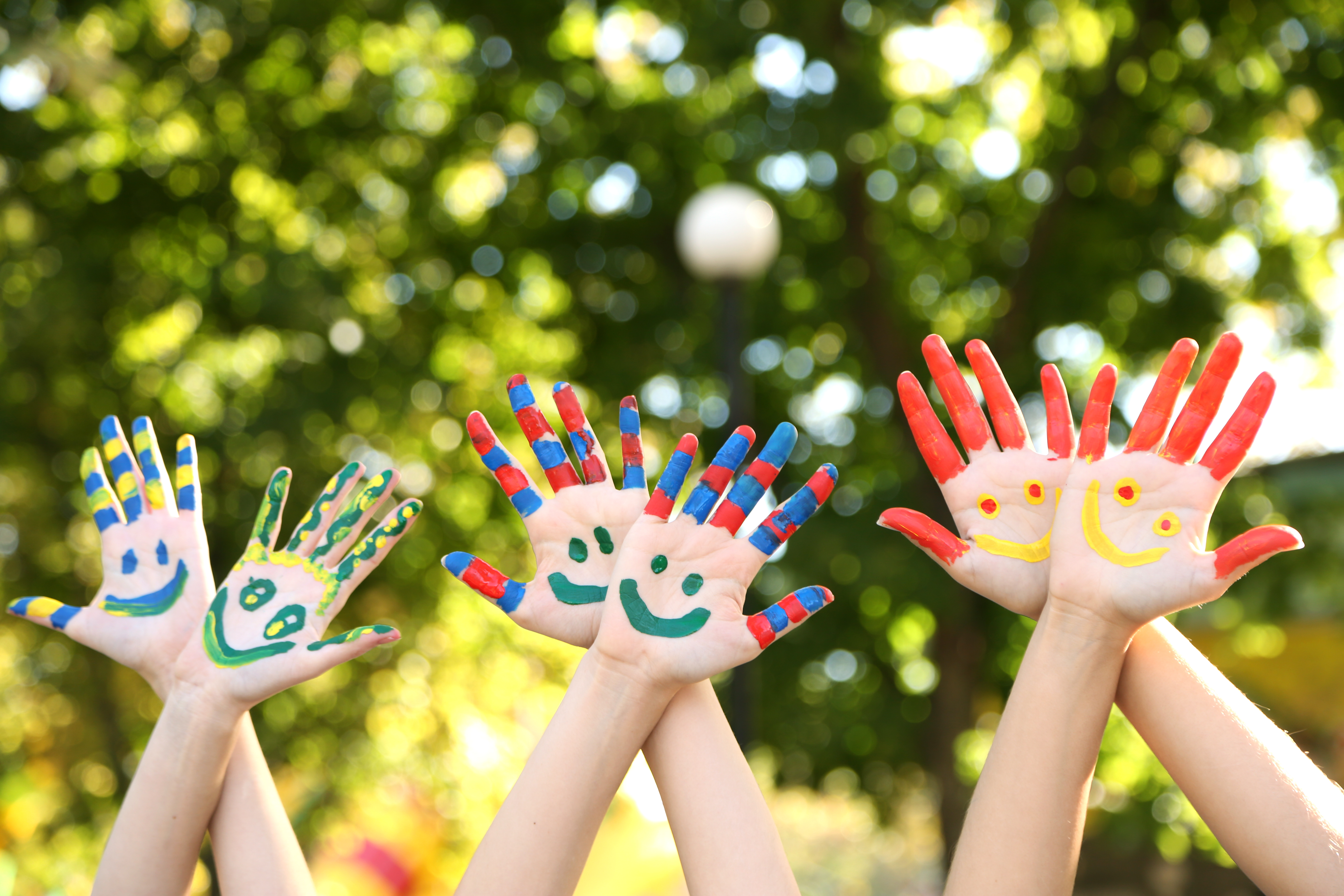 photo of painted hands