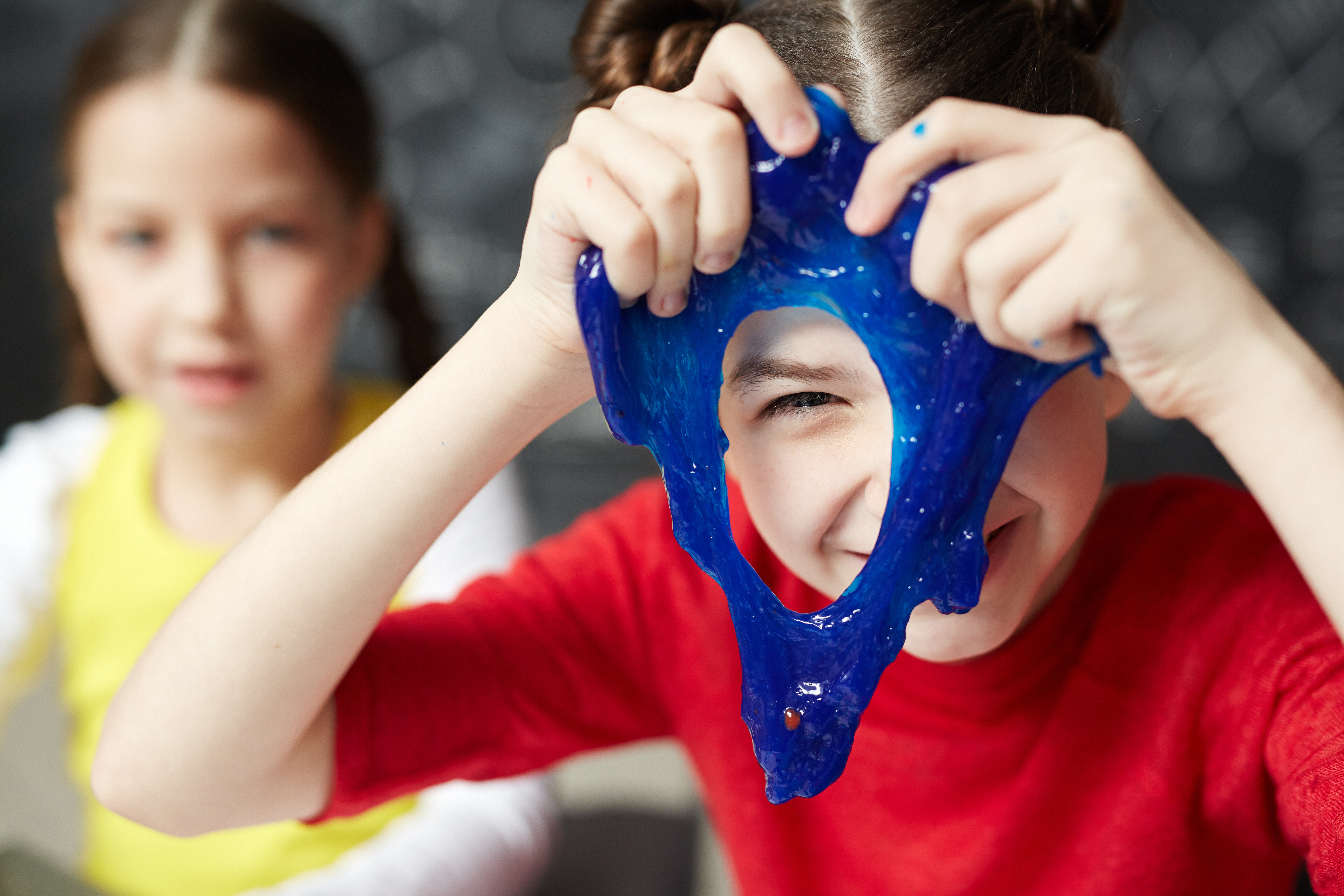 photo of child with slime